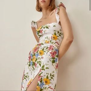 NWOT Reformation ‘Spaulding’ Linen Dress